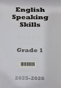 Image of English Speaking Skills Grade 1 2025-2026