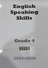 Image of English Speaking Skills Grade 4 2025-2026