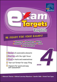 Image of Exam Targets English Book 4: Be ready for your exams! Grammar, vocabulary, editing, synthesis & transformation, cloze, comprehension