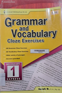 Image of Grammar and Vocabulary cloze exercises Secondary 1 Express