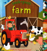Image of Seek + peek farm: a lift the flap pop-up book!