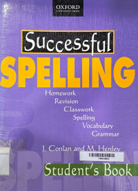 Image of Successful spelling student's book